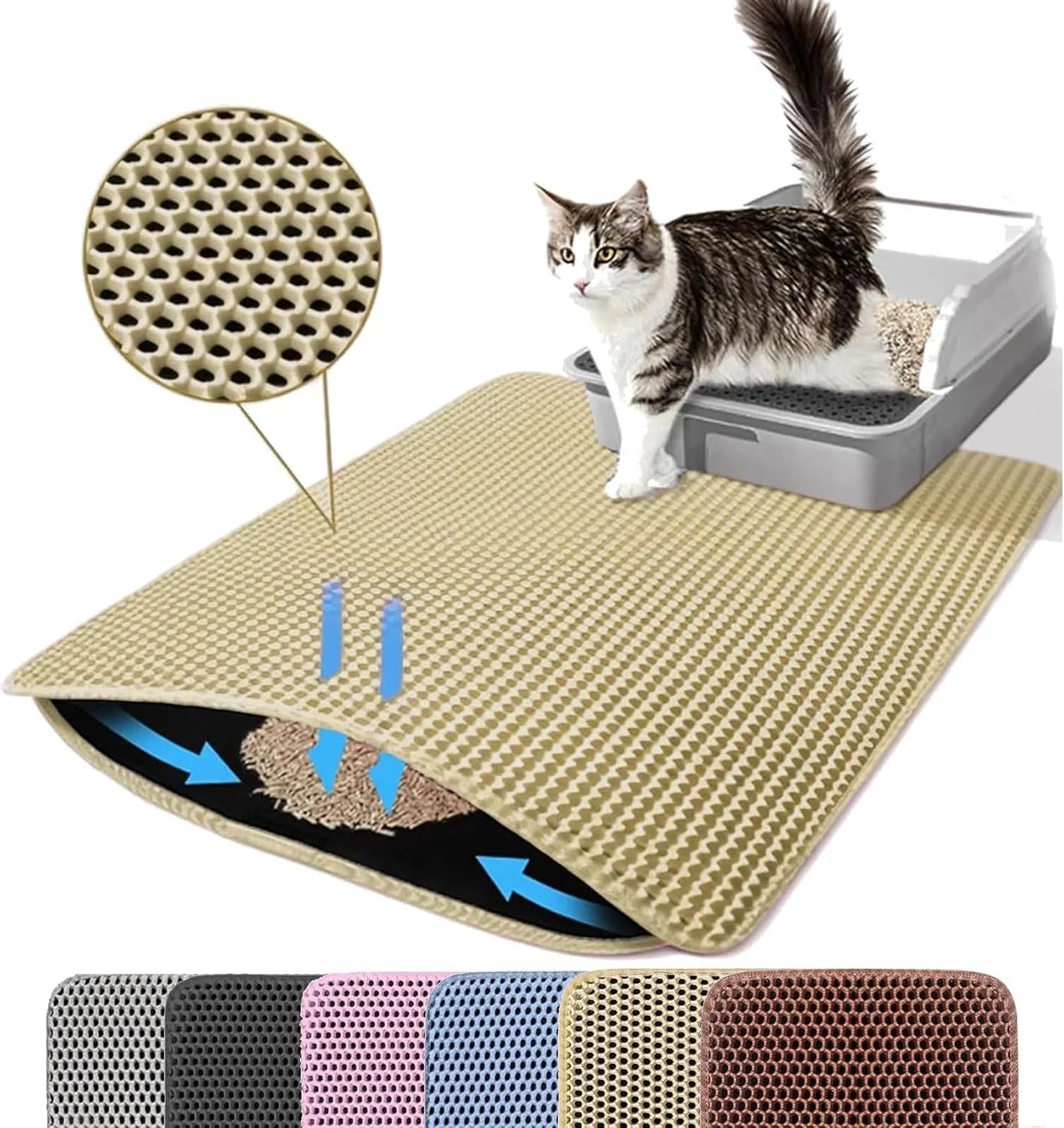 Alfombrilla Atrapa Arena para Gatos
